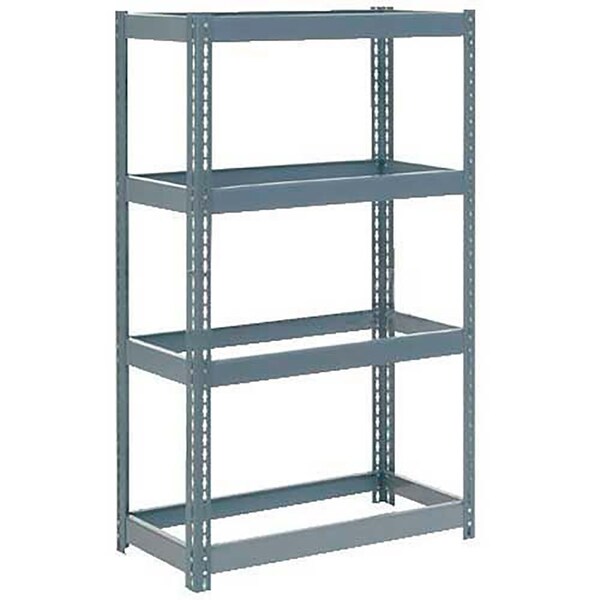 Extra Heavy Duty Shelving 36W x 24D x 72H With 4 Shelves, No Deck, Gray